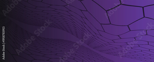 Abstract purple hexagon shape background. Vector banner design. Hexagons pattern. Geometric abstract background with simple hexagonal elements. Medical. Vector digital art banner. Eps10