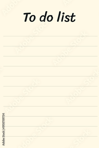 Graph paper. Printable To do list with check boxes, checklist, grid paper with color horizontal lines. Geometric pattern for school, textures, notebook, diary. Realistic lined paper blank.