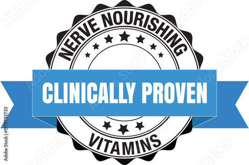 Clinically proven nerve nourishing vitamins seal icon