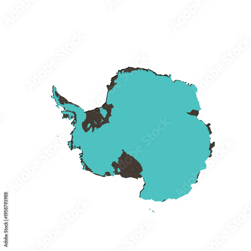 Map of Antarctica, sign silhouette. World Map Globe. Vector Illustration isolated on transparent background. Antarctic continent.