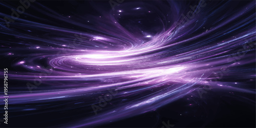 cosmic vortex in vibrant hues of purple, showcasing a swirling display of celestial beauty, light, and energy, a surreal spectacle of the universe.