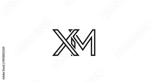 Abstract XM letters monogram logo design outline style Free Download Abstract XM letters monogram logo design outline style - GFXLoad