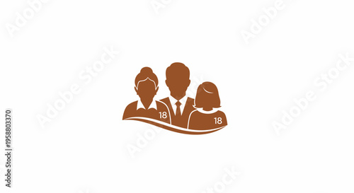 Adult age restriction symbol for persons aged eighteen years