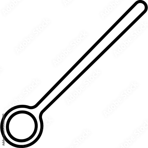 Minimalistic small wax melting spoon outline icon
