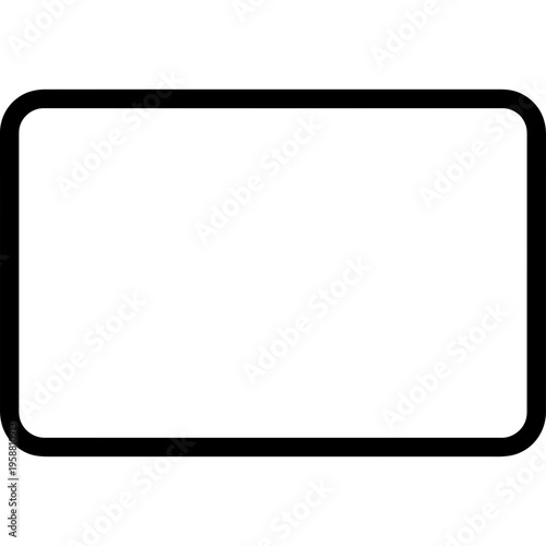 Minimalistic smooth sanded wood plaque blank outline icon