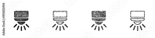 Sketch motion sensor icon design set