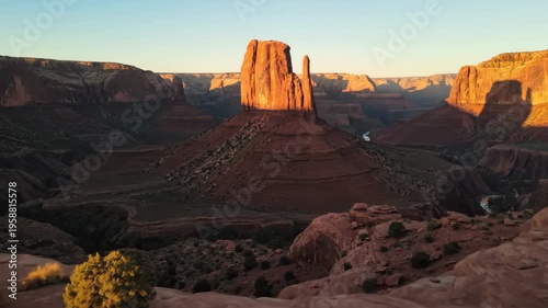 Majestic Desert Landscape at Sunset - A Stunning Scenic View.