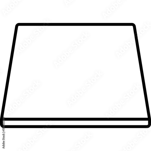 Minimalistic white gesso primed painting panel outline icon