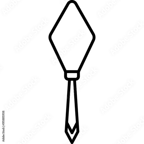 Minimalistic punchcutter graver burin outline icon