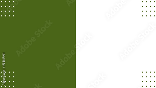 Minimal green and white geometric background with dotted corner accents and clean copy space for modern branding presentation layouts social media headers web banners and corporate templates