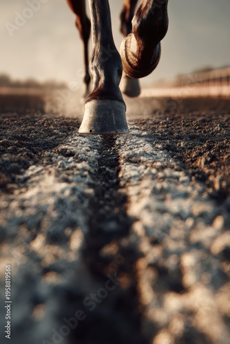 Horse racing glory captured in motion blur