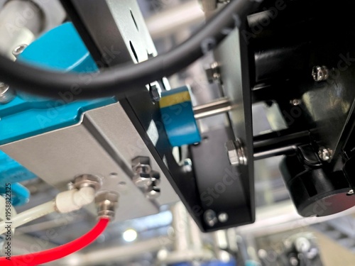 Photography Pneumatic Actuator System in Operation Inside a Manufacturing Facility