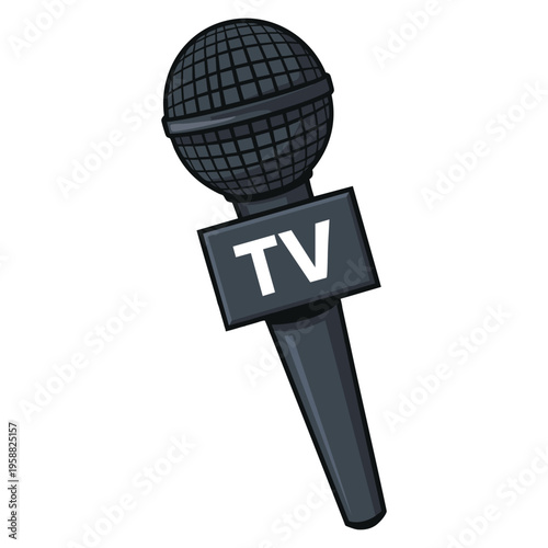 TV sound recording equipment flat icon vector illustration isolated design element ideal for broadcast studio audio production media technology and television themes