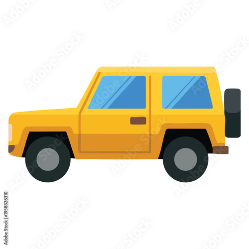 Vector illustration jeep car vehicle perfect for off road transport adventure automotive branding and rugged travel themed creative artwork