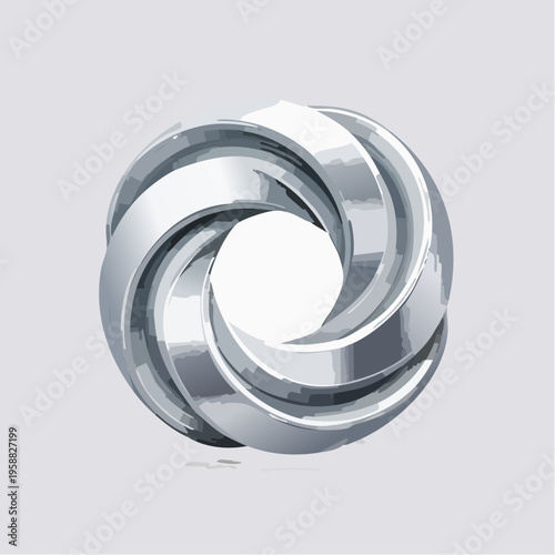 3d chrome copyright symbol