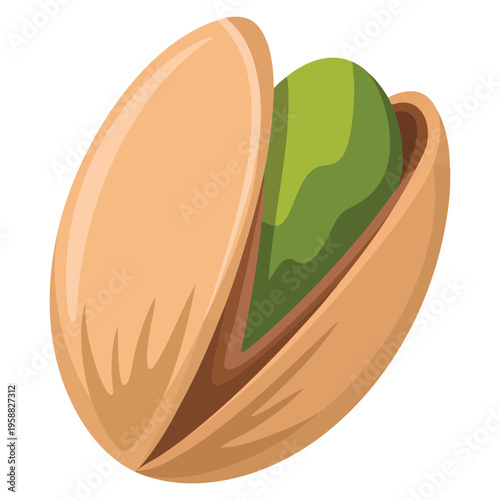 Vector illustration of pistachio nut healthy food concept suitable for natural diet packaging organic product promotion and nutrition focused designs