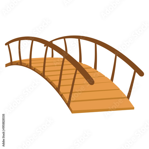 Vector isometric bridge icon 3d isolated drawing element of modern urban infrastructure for games applications city transport road crossing construction architecture