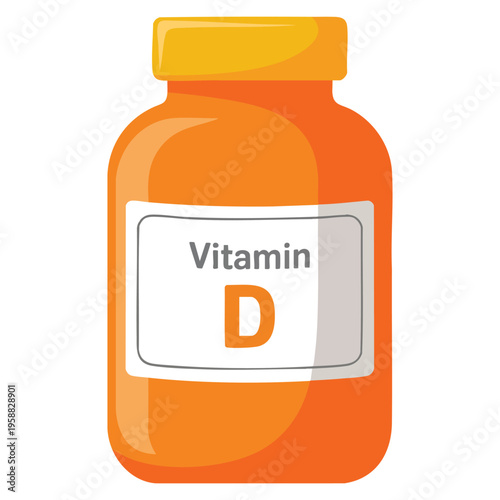 Vitamin d supplement icon cartoon vector icon for web design isolated on white background ideal for healthcare nutrition wellness and medical themes