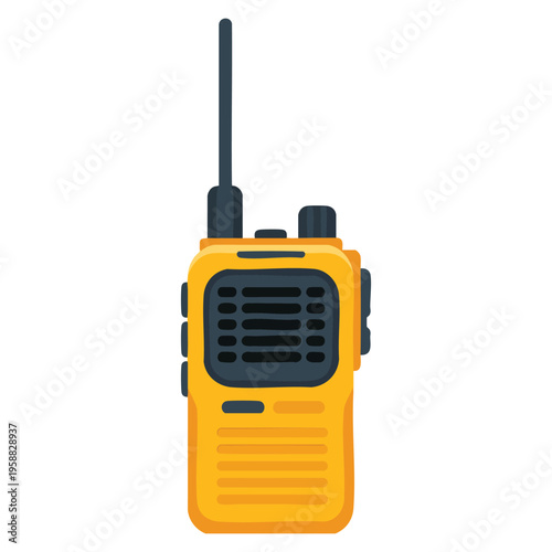 Walkie talkie icon cartoon vector related to gold mine and material pile industrial communication concept illustration