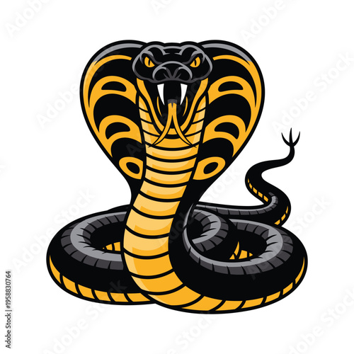 Cartoon Snake Vector Illustration Cute Reptile Design