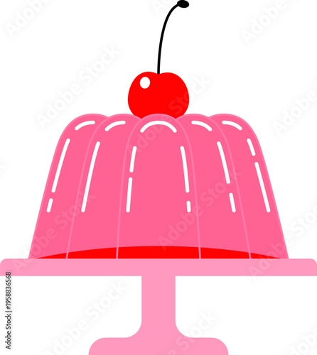 Jelly Pudding. Jelly dessert. Jelly marmalade, delicious and sweet. Jelly cake