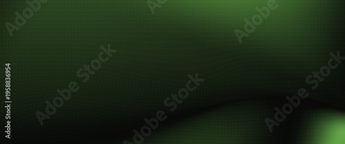 Abstract black background and green ball