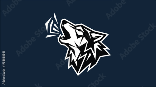 Geometric Wolf Head Logo Design.