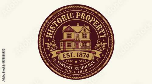 Historic Property Vintage Residence Logo.