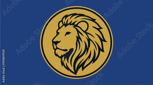 Lion Head Logo Illustration 1.
