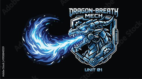 Robot Dragon Fire Mech Unit.