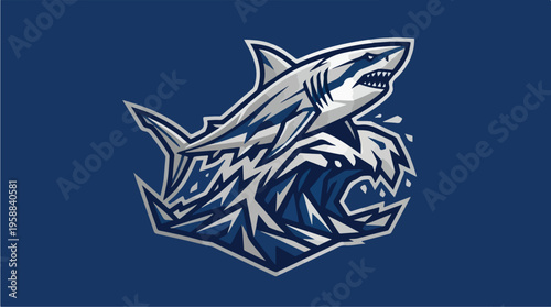 Shark jumping out of water.