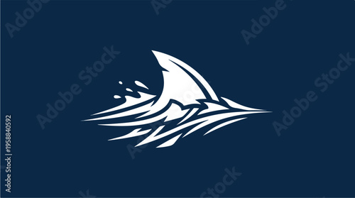 Shark jumping out water.