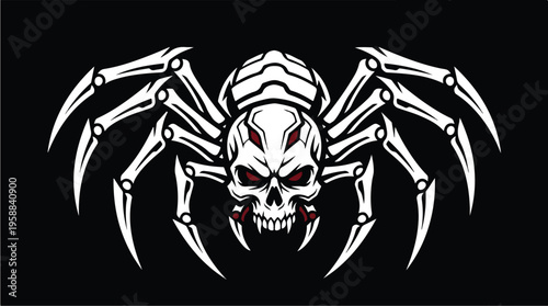 Spider with Skull Face Design.