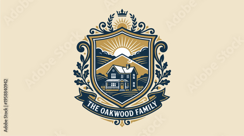 The Oakwood Family Crest Logo.