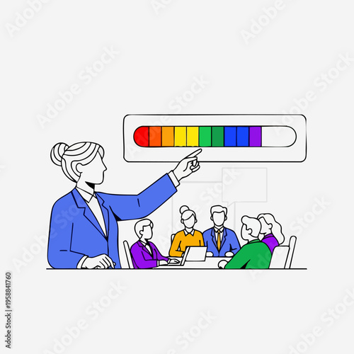 Businesswoman Presenting to Colleagues.