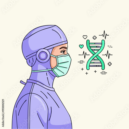 Doctor in Medical Protective Gear.