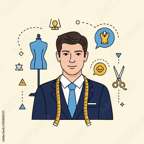 Fashion Designer Male Professional.