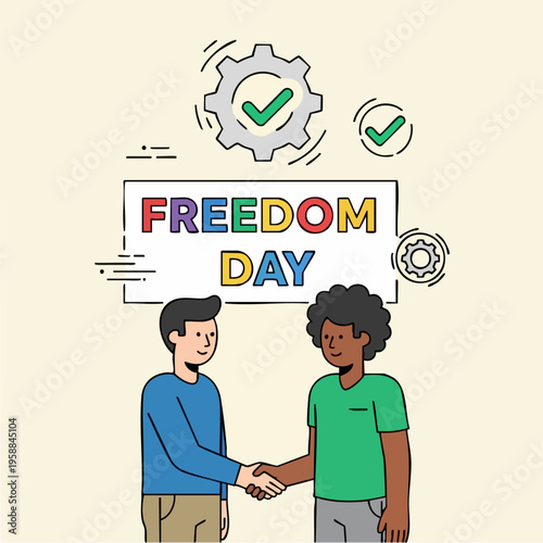 Two Men Shaking Hands Together.