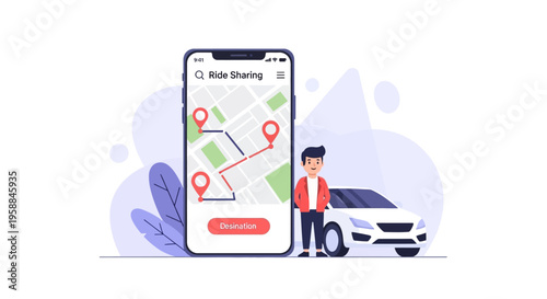 Man standing next to white car.