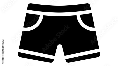 Icon of beach shorts for summer vacation and leisure activities