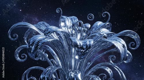 Abstract Cosmic Explosion with Dynamic Light and Swirling Patterns