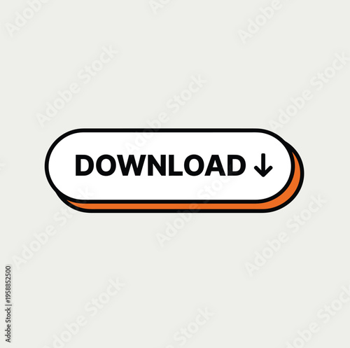 A horizontal pill-shaped button clearly presents the word DOWNLOAD accompanied by a downward arrow icon, suitable for software or file access calls.