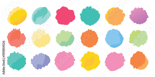 Textured watercolor circles displaying a rich and artistic palette.