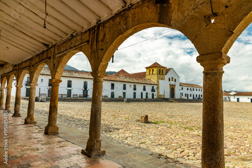 Villa de Leyva, Boyaca - Colombia. March 9, 2026. The municipality has an approximate population of 19,633 inhabitants.