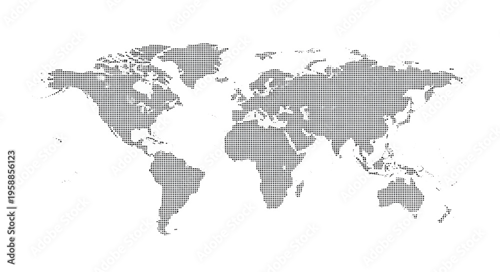 Fototapeta premium World Map Silhouette Global Outline for Education.