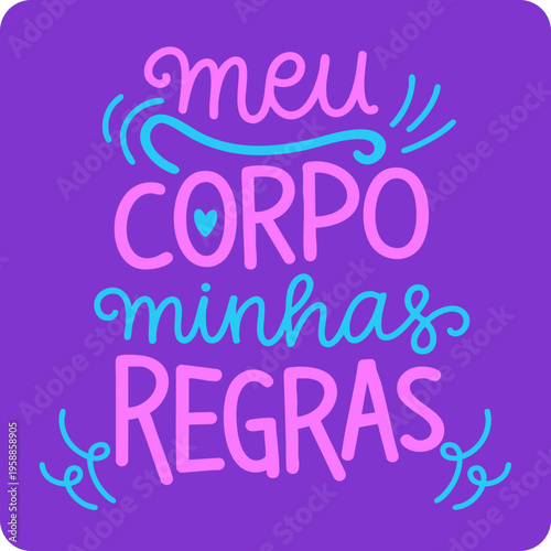 Lettering  Frase de Empoderamento Feminino em Vetor