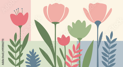 Colorful flowers in full bloom.