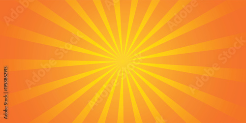Abstract Orange Yellow Sunburst Background