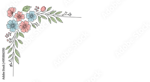 Colorful flowers with green leaves arrangement 2.