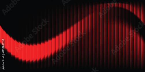Abstract Red Wave Light Background with Vertical Lines